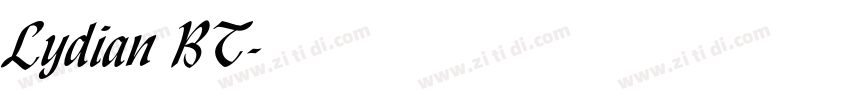Lydian BT字体转换